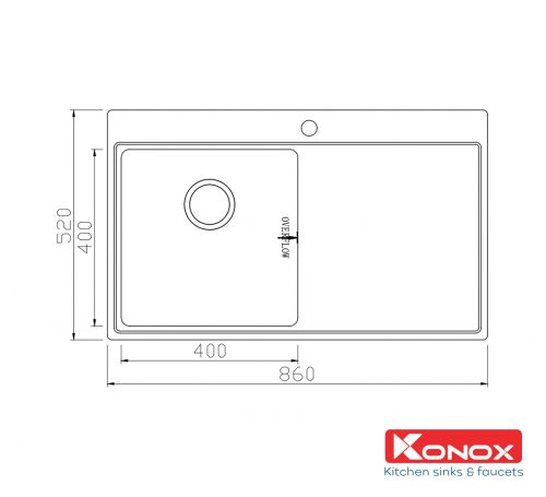 Chậu rửa bát Topmount Sink Unico 8652